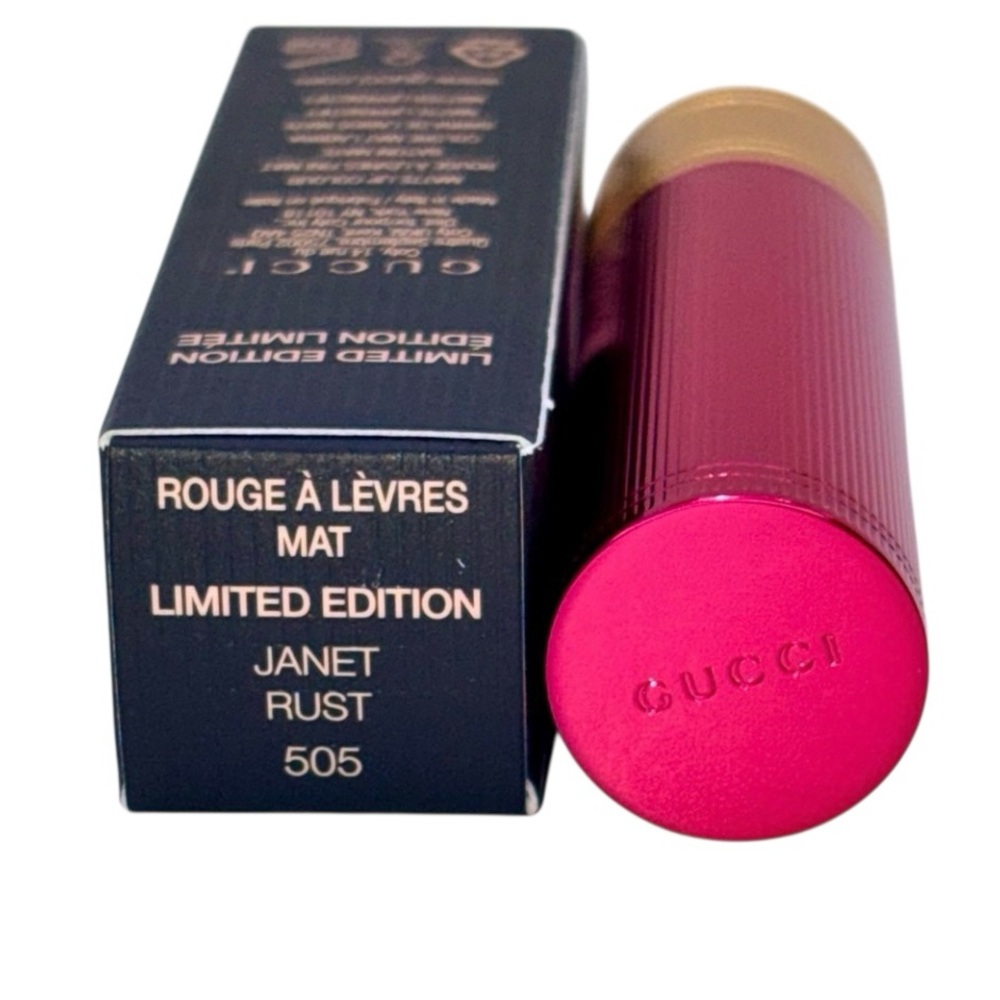 Gucci Rouge à Lèvres Mat Limited Edition Lipstick - Janet Rust 505 NIB - Picture 3 of 4